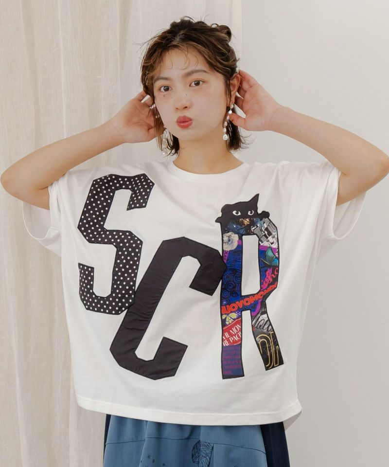 SCRロゴアップリケプルオーバー-3