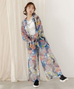 割引購入 152621：スカラーちゃん・花柄 2柄展開オーガンジーパンツの通販 スノーボード