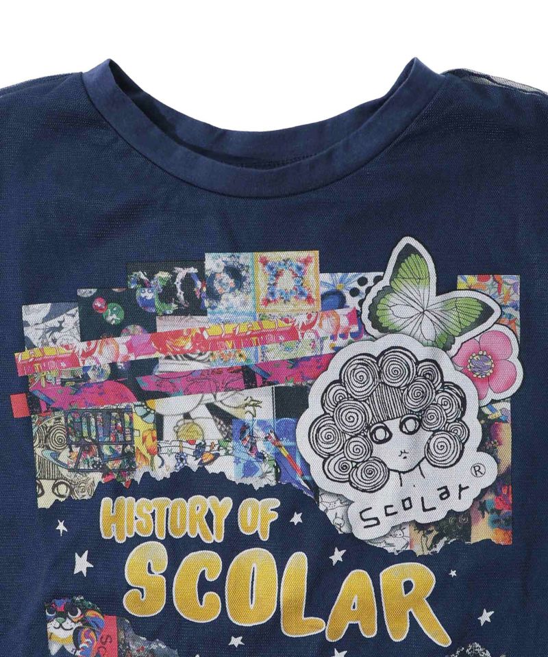 スカラーちゃんヒストリー柄 チュール重ねプルオーバー-13