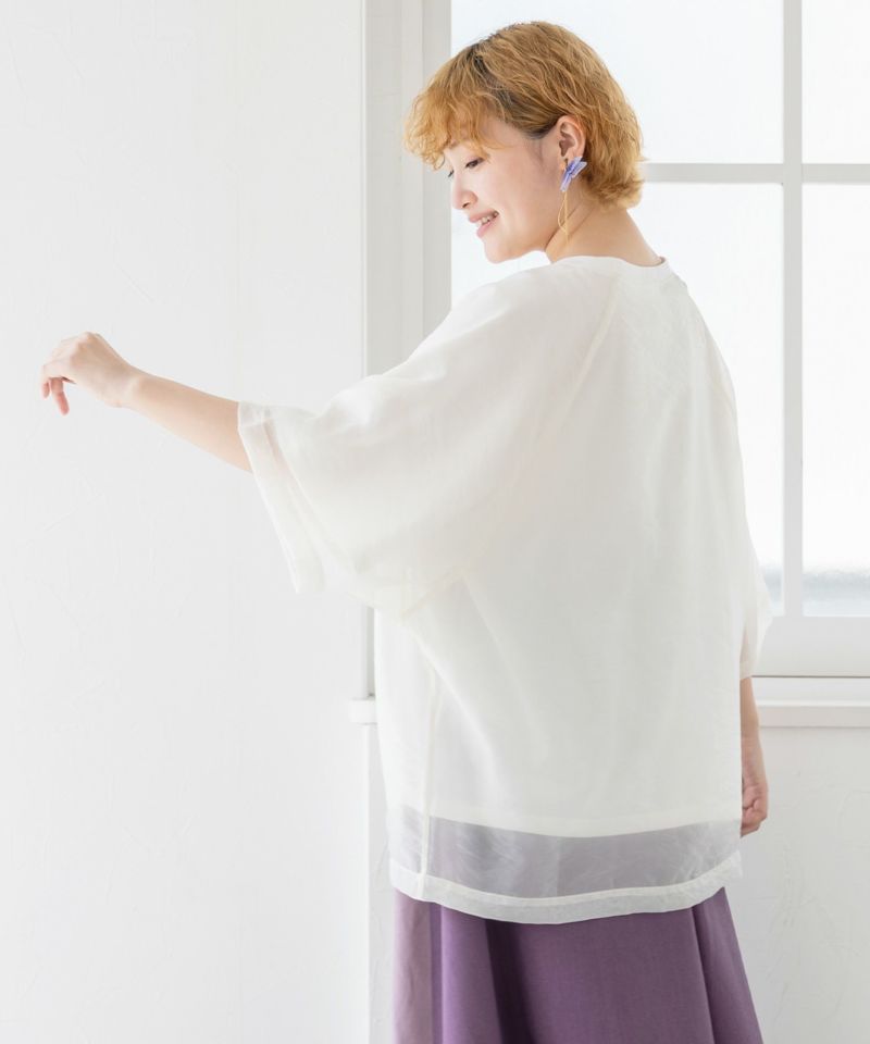 BoldAsLove様　オーダー注文専用❗️ 152617：ラビル箔プリント オーガンジー重ねプルオーバーの通販