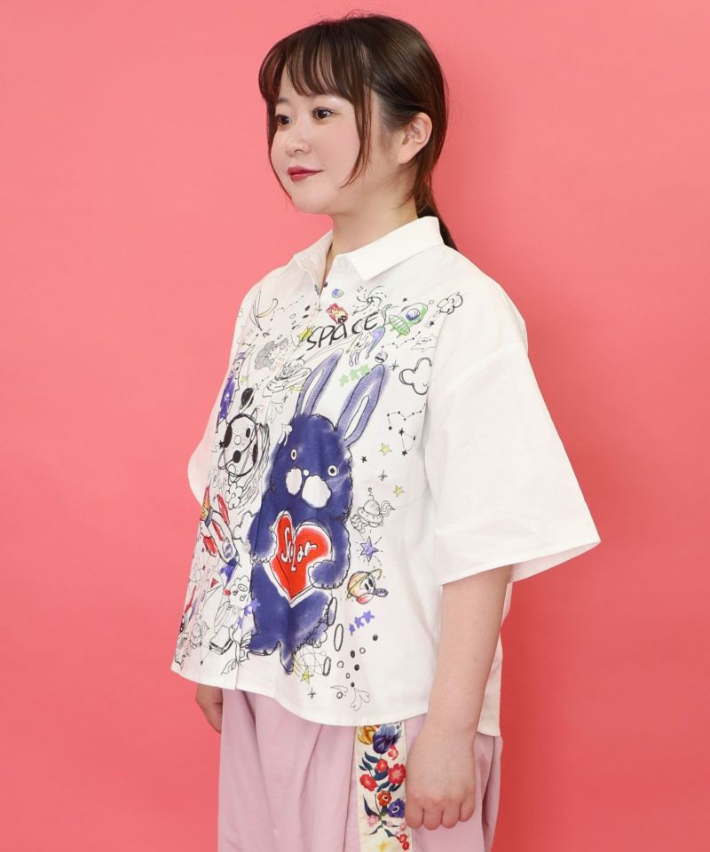 ラビルとフクミンらくがき風シャツ-3