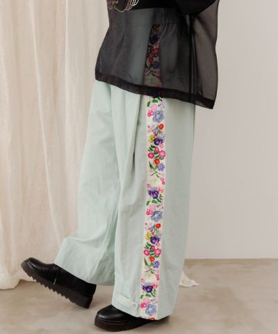 ScoLar パンツ ScoLar/スカラー 総柄裏起毛PT レディース
