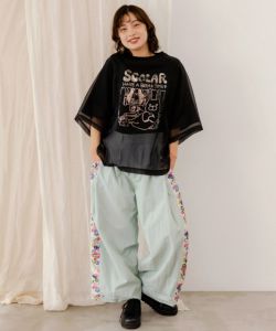 152608：花柄ラインパンツの通販-ScoLar