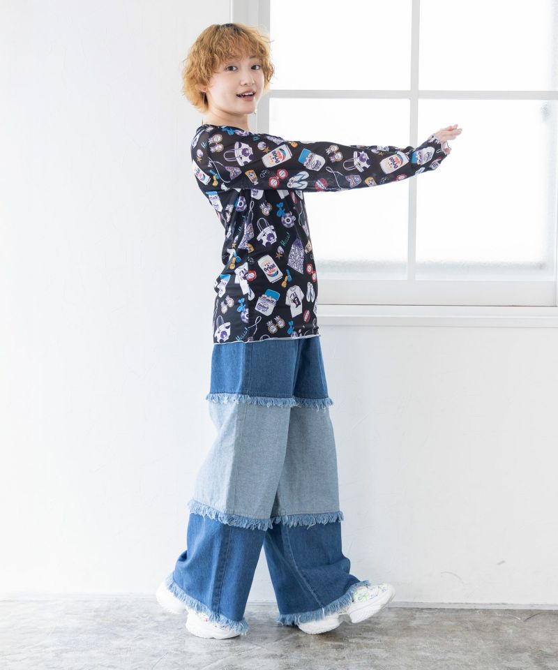 orion×ScoLar リゾート柄チュールインナー-5