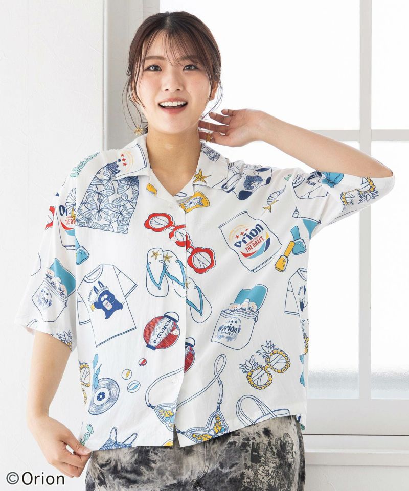 orion×ScoLar リゾート柄シャツ-1