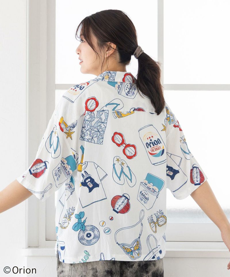 orion×ScoLar リゾート柄シャツ-5