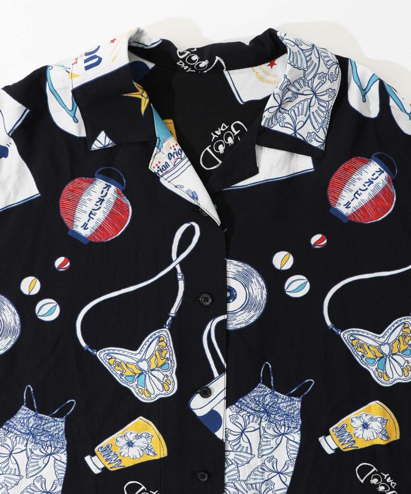 orion×ScoLar リゾート柄シャツ-12