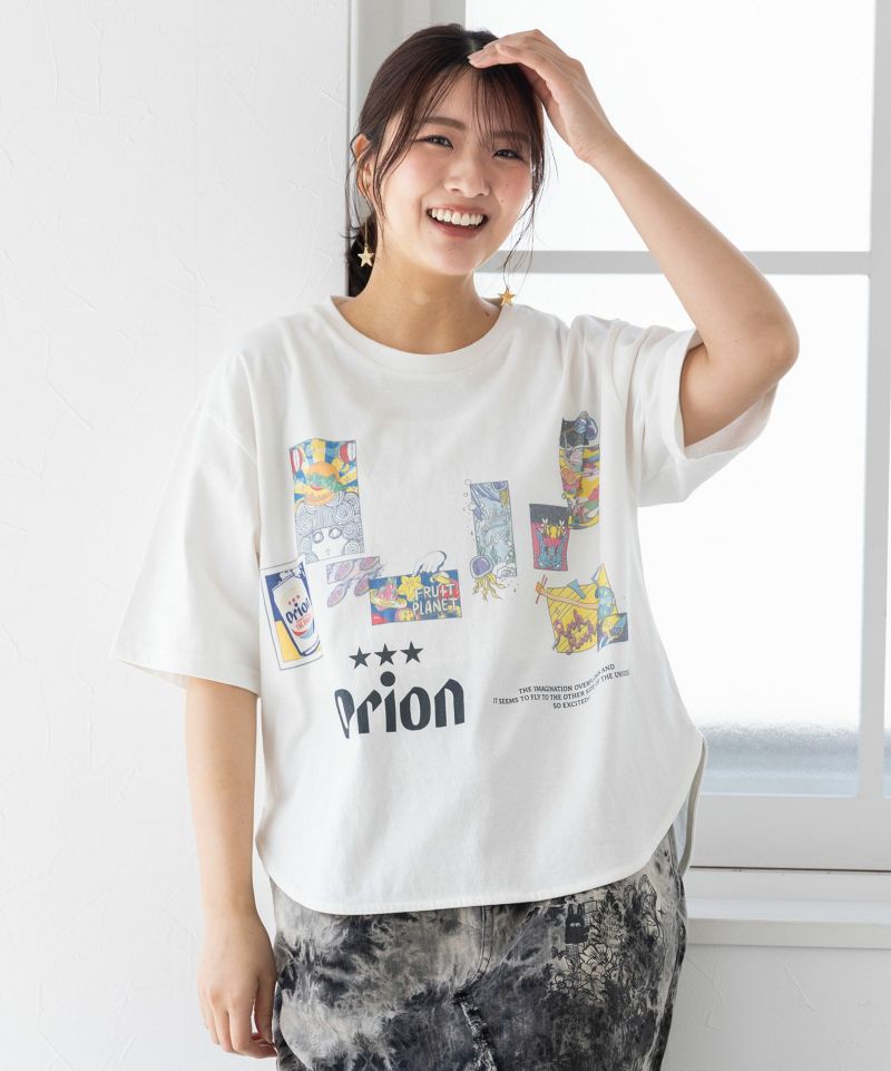 orion×ScoLar 星降る夜のオリオンタイム柄Tシャツ-1