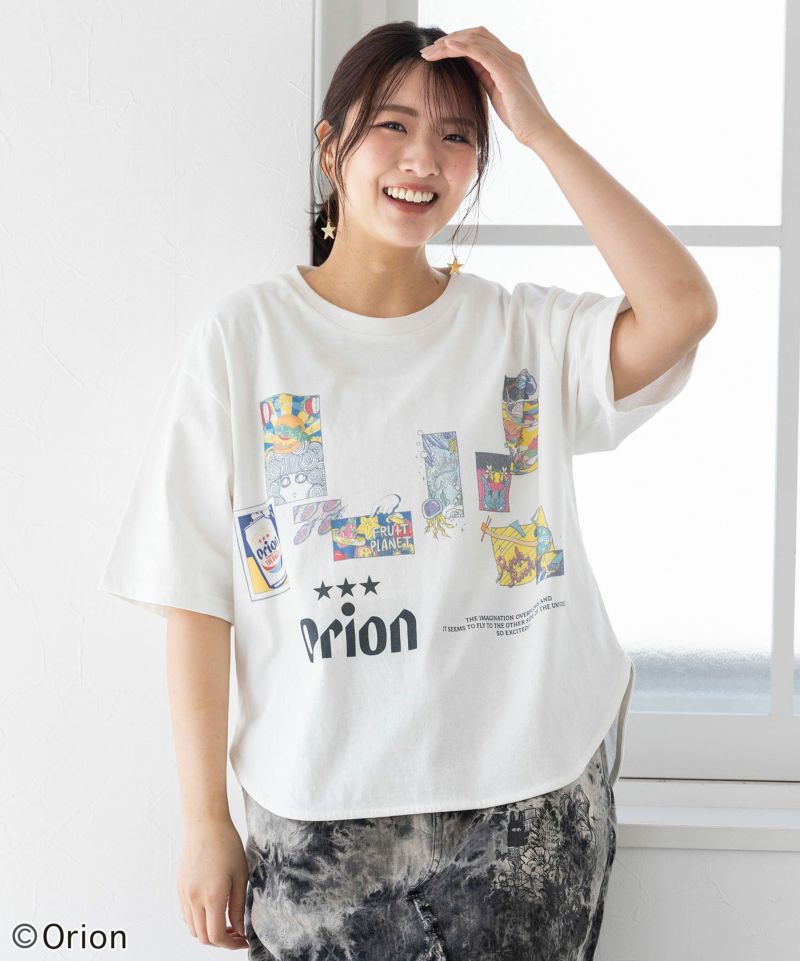 orion×ScoLar 星降る夜のオリオンタイム柄Tシャツ-1