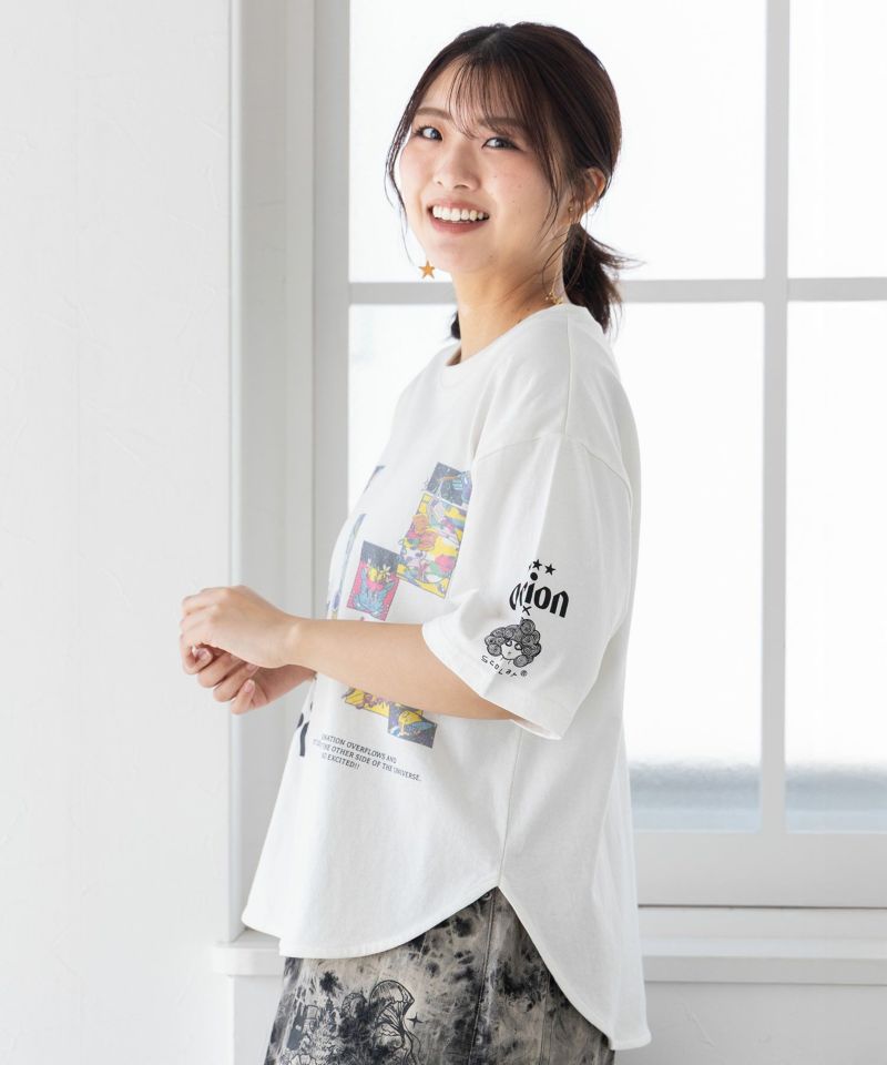 orion×ScoLar 星降る夜のオリオンタイム柄Tシャツ-3