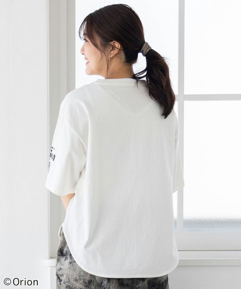 orion×ScoLar 星降る夜のオリオンタイム柄Tシャツ-5