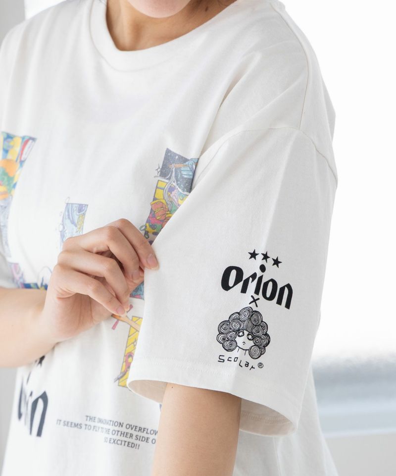 orion×ScoLar 星降る夜のオリオンタイム柄Tシャツ-7