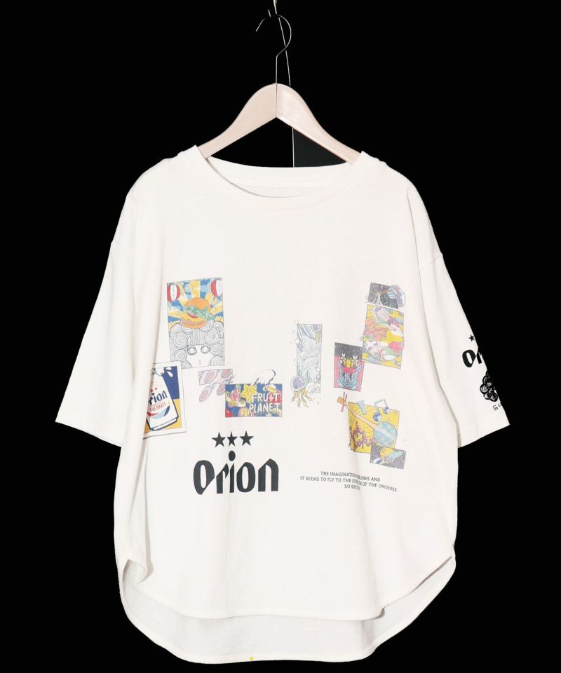 orion×ScoLar 星降る夜のオリオンタイム柄Tシャツ-9