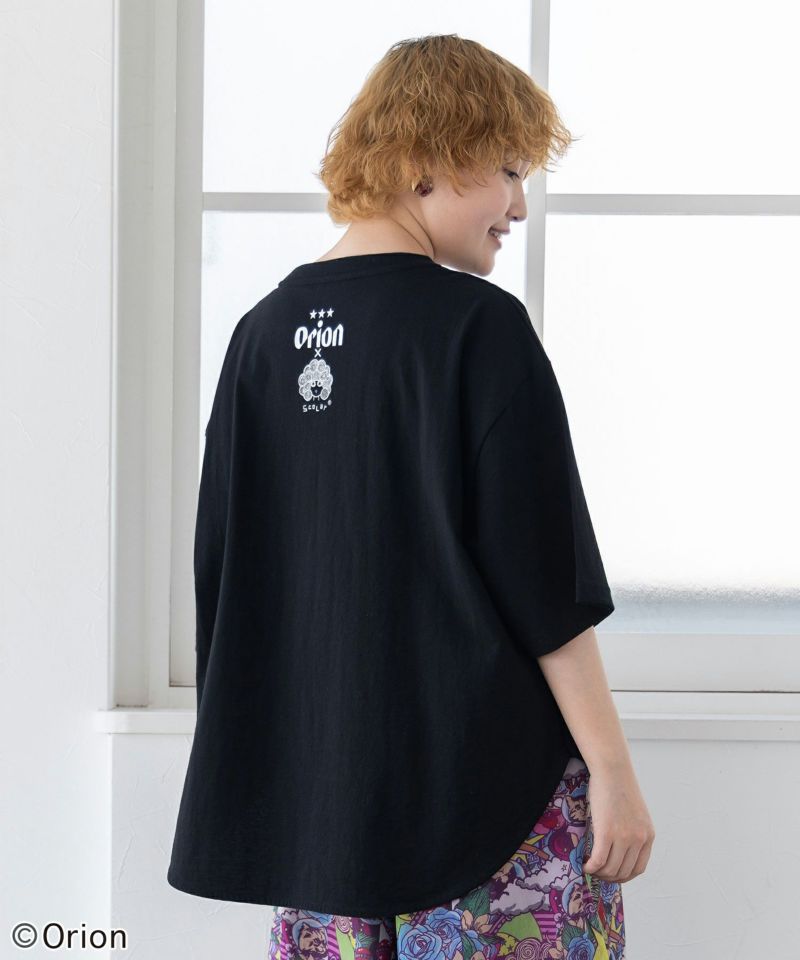 orion×ScoLar ラビルのビーチパーティ柄Tシャツ-5