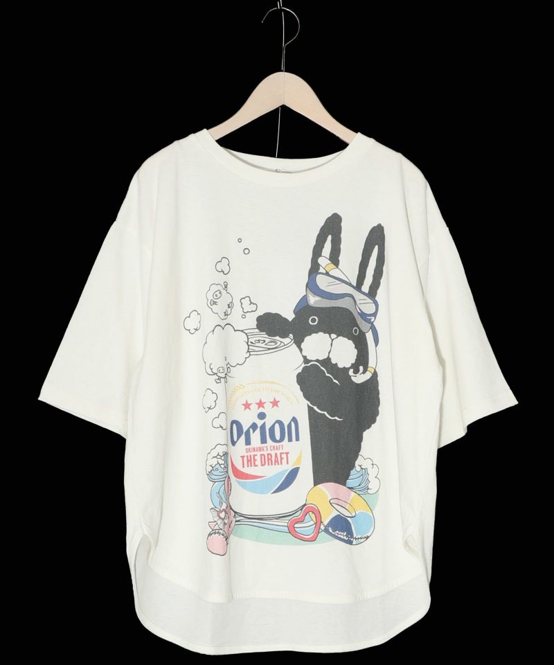 orion×ScoLar ラビルのビーチパーティ柄Tシャツ-9