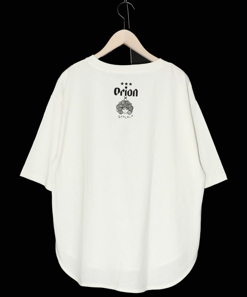 orion×ScoLar ラビルのビーチパーティ柄Tシャツ-10