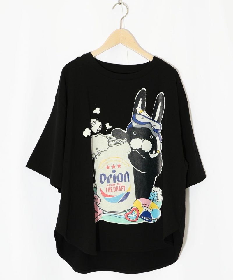 orion×ScoLar ラビルのビーチパーティ柄Tシャツ-12