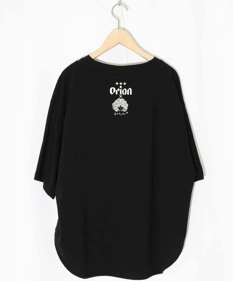 orion×ScoLar ラビルのビーチパーティ柄Tシャツ-13