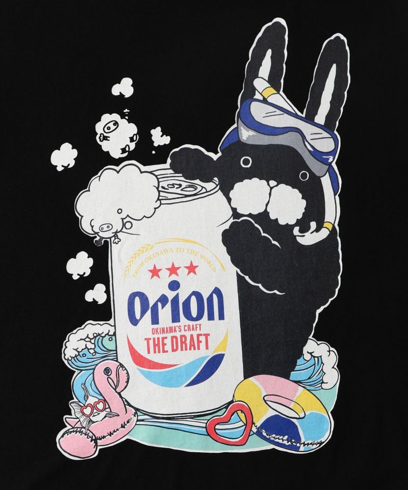 orion×ScoLar ラビルのビーチパーティ柄Tシャツ-14