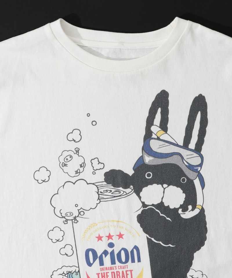 orion×ScoLar ラビルのビーチパーティ柄Tシャツ-15