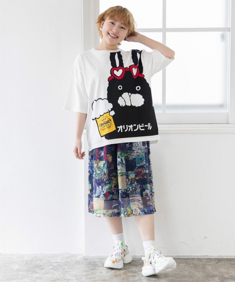 orion×ScoLar ラビルビアフェス柄Tシャツ-2