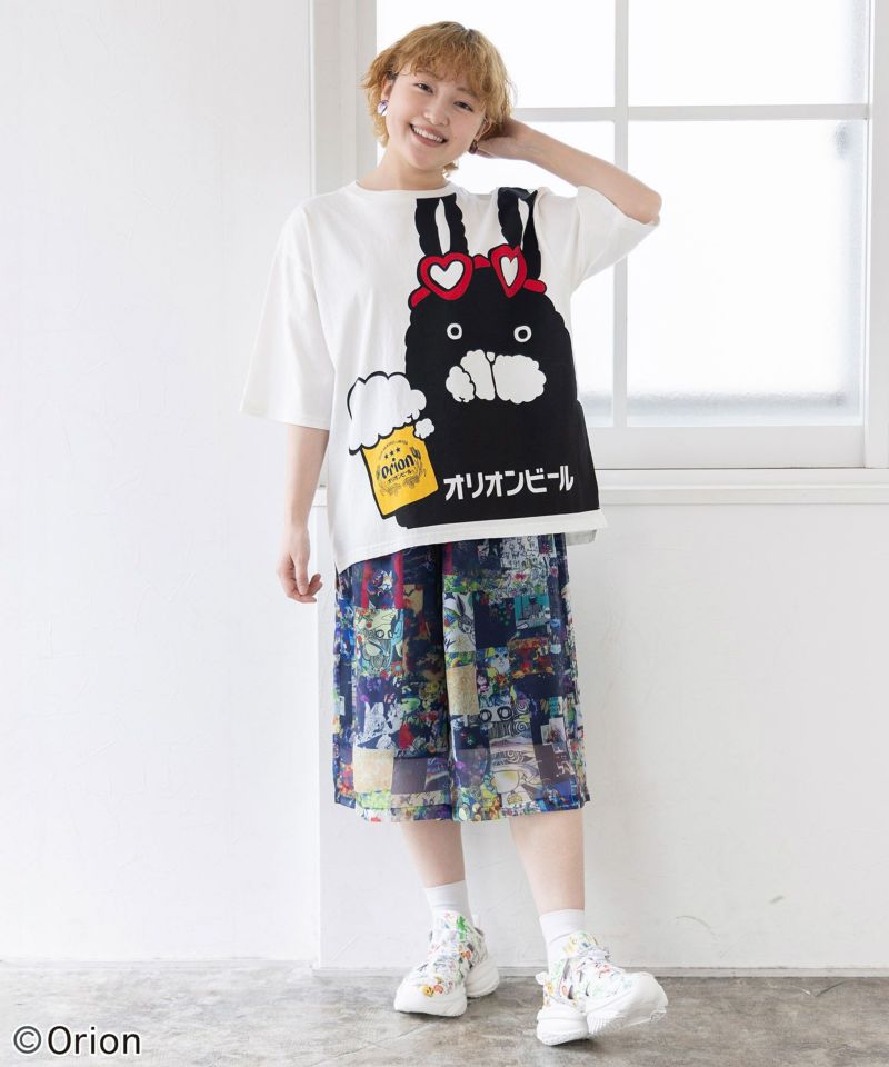 orion×ScoLar ラビルビアフェス柄Tシャツ-2