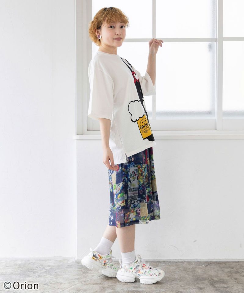 orion×ScoLar ラビルビアフェス柄Tシャツ-4