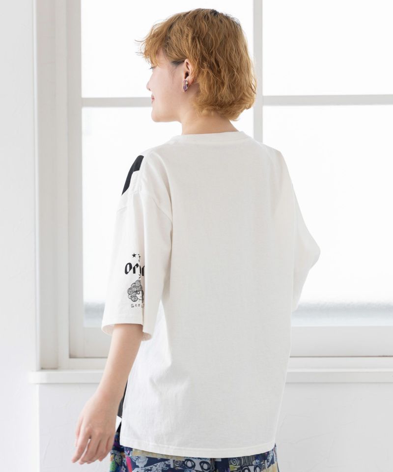 orion×ScoLar ラビルビアフェス柄Tシャツ-5