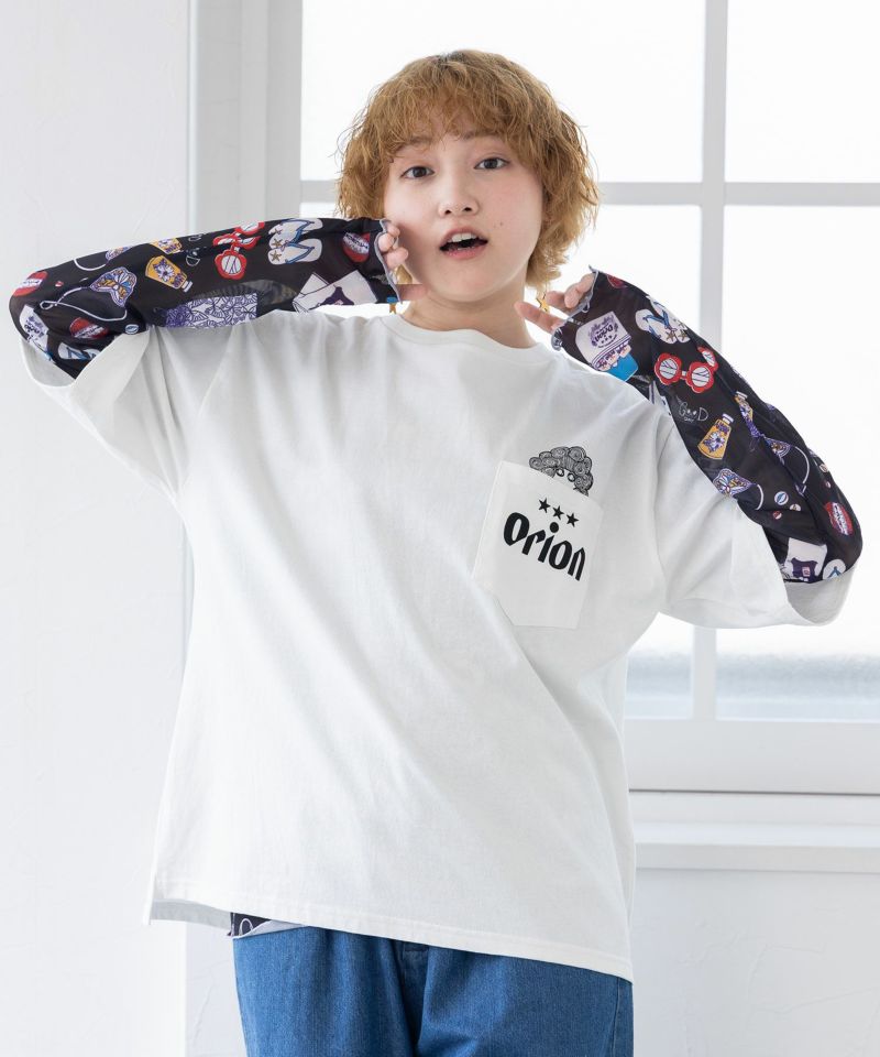 orion×ScoLar ビアーパラダイス柄Tシャツ-2