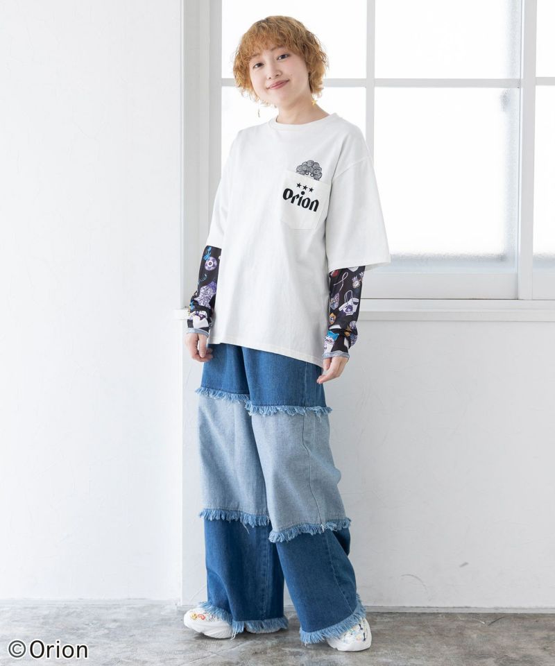 orion×ScoLar ビアーパラダイス柄Tシャツ-3