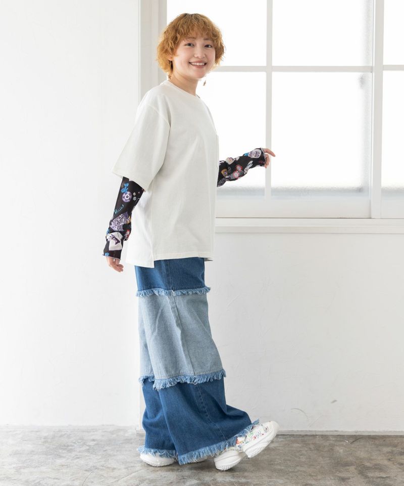 orion×ScoLar ビアーパラダイス柄Tシャツ-5