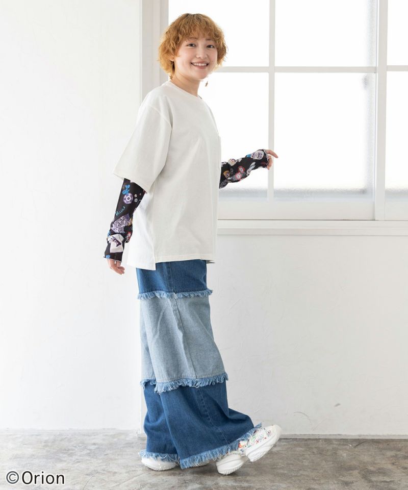 orion×ScoLar ビアーパラダイス柄Tシャツ-5