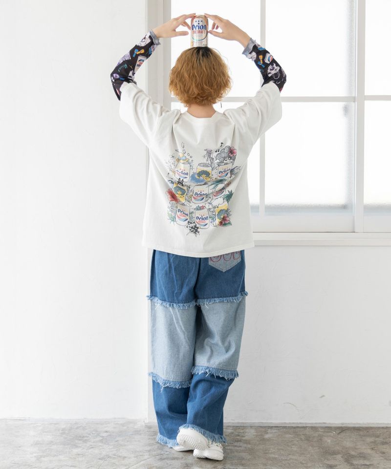 orion×ScoLar ビアーパラダイス柄Tシャツ-6