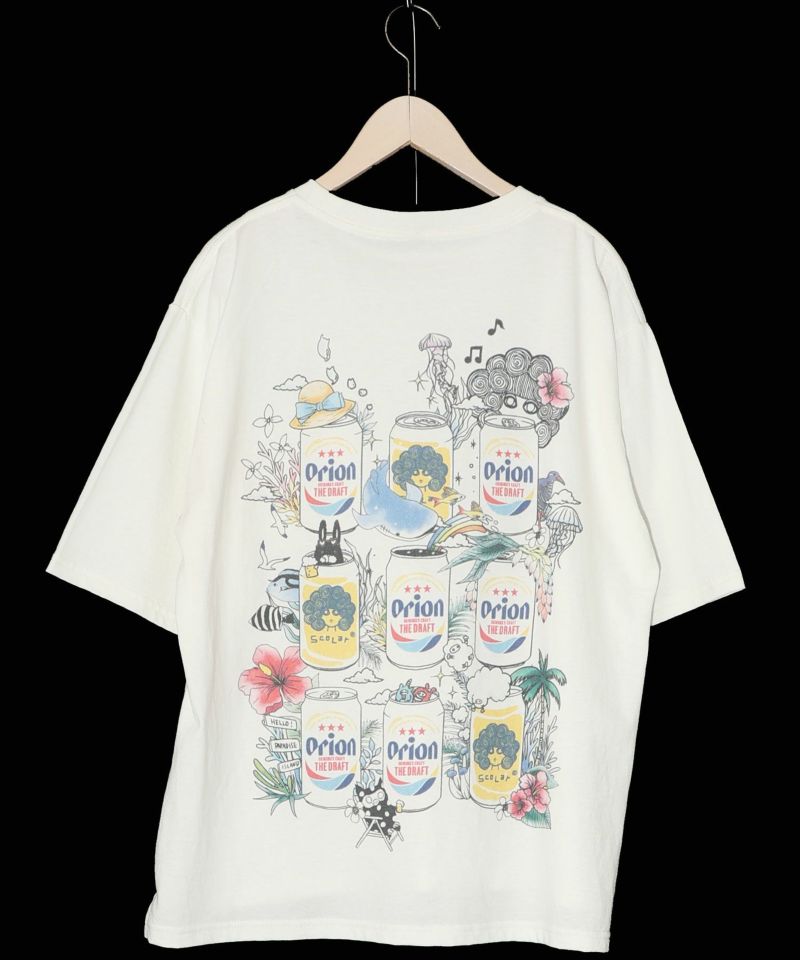 orion×ScoLar ビアーパラダイス柄Tシャツ-10