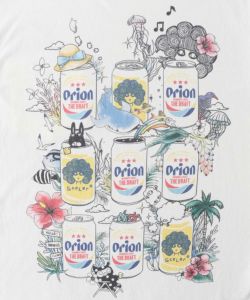 orion×ScoLar ビアーパラダイス柄Tシャツ-11