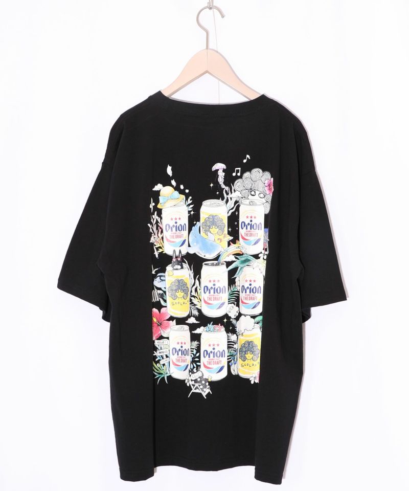 orion×ScoLar ビアーパラダイス柄Tシャツ-13