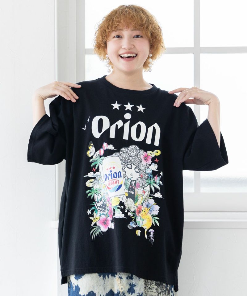 orion×ScoLar トロピカル柄Tシャツ-1