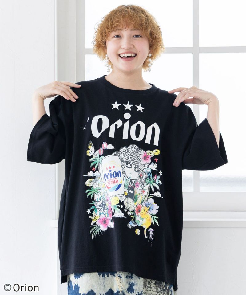 orion×ScoLar トロピカル柄Tシャツ-1