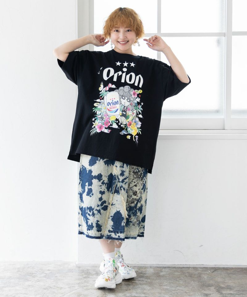 orion×ScoLar トロピカル柄Tシャツ-2