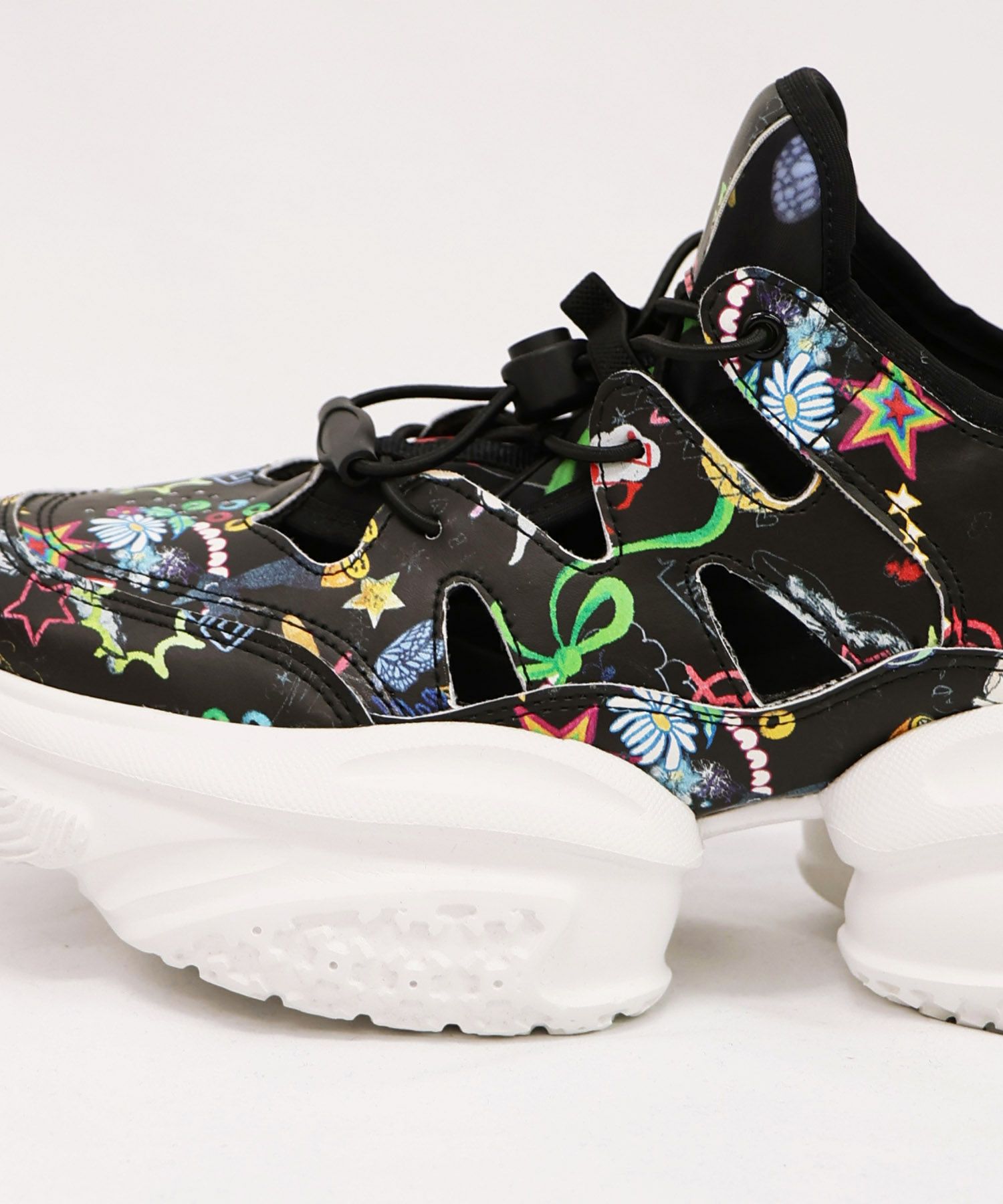 SS-187：POP総柄厚底サンダルスニーカーの通販-ScoLar 