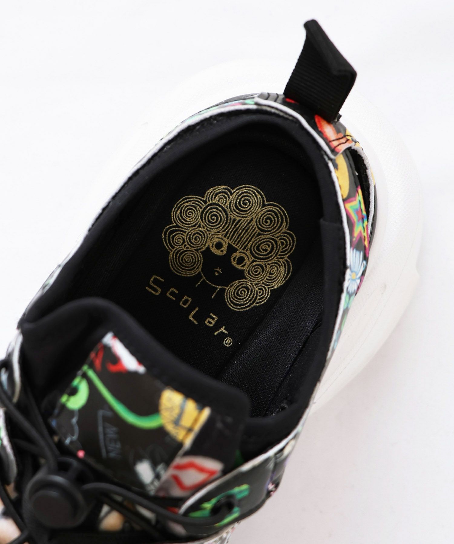 SS-187：POP総柄厚底サンダルスニーカーの通販-ScoLar 