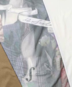 アートコラージュ チュール重ね切替Tシャツ-8