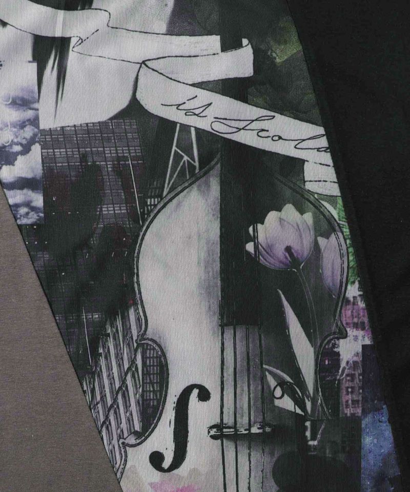 アートコラージュ チュール重ね切替Tシャツ-10
