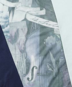 アートコラージュ チュール重ね切替Tシャツ-12