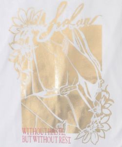 ワンシーン箔プリント チュール重ねTシャツ-12