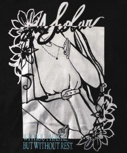 ワンシーン箔プリント チュール重ねTシャツ-14