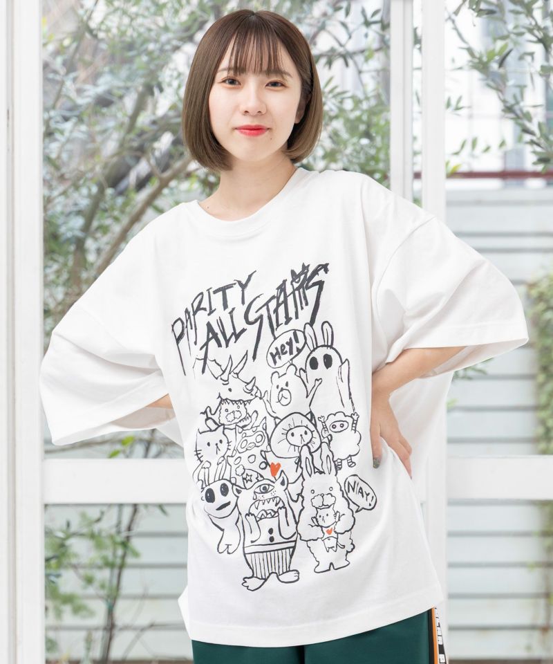 パリティのキャラ大集合 BIG-Tシャツ-1