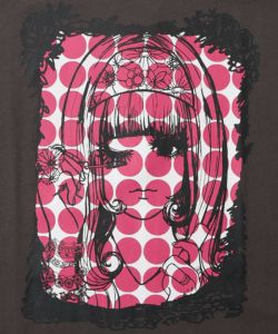 女の子メイク柄Tシャツ-10