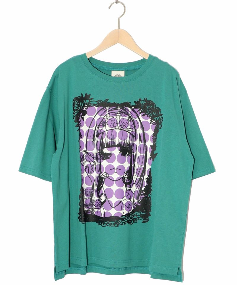 女の子メイク柄Tシャツ-11