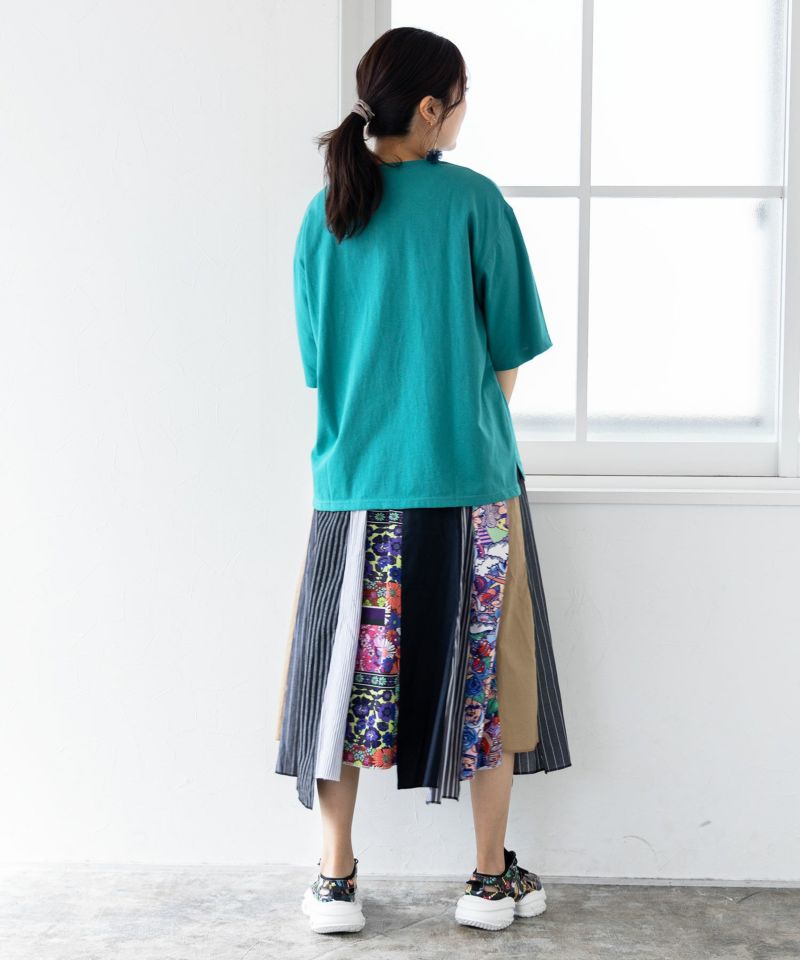 花とアニマルアートTシャツ-6